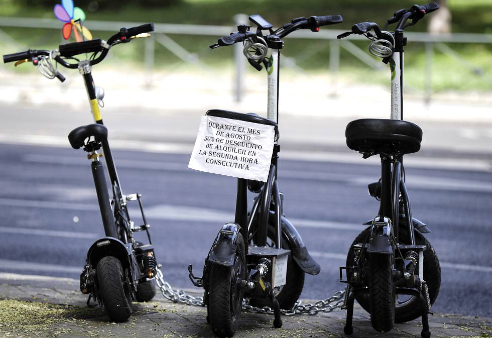 Patinetes en alquiler en Madrid.