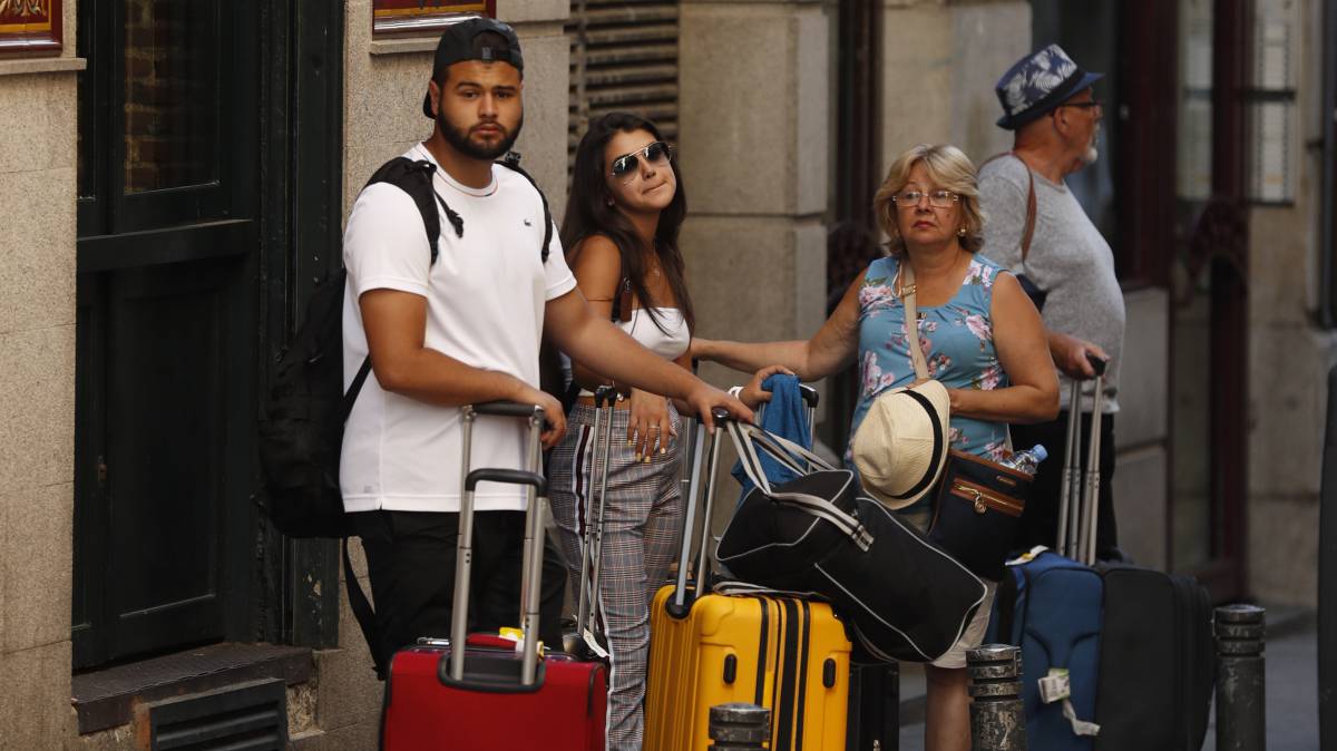 Turistas en el centro de Madrid.