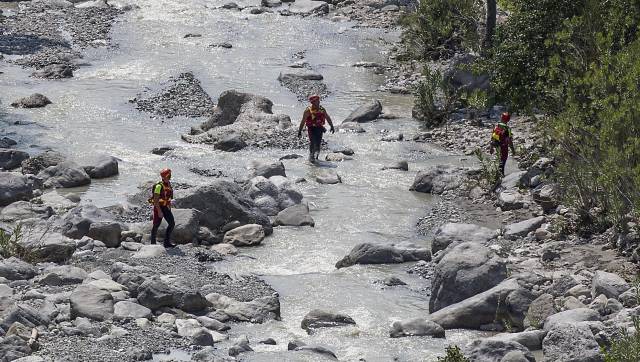 Equipos de rescate, en el lugar del suceso.