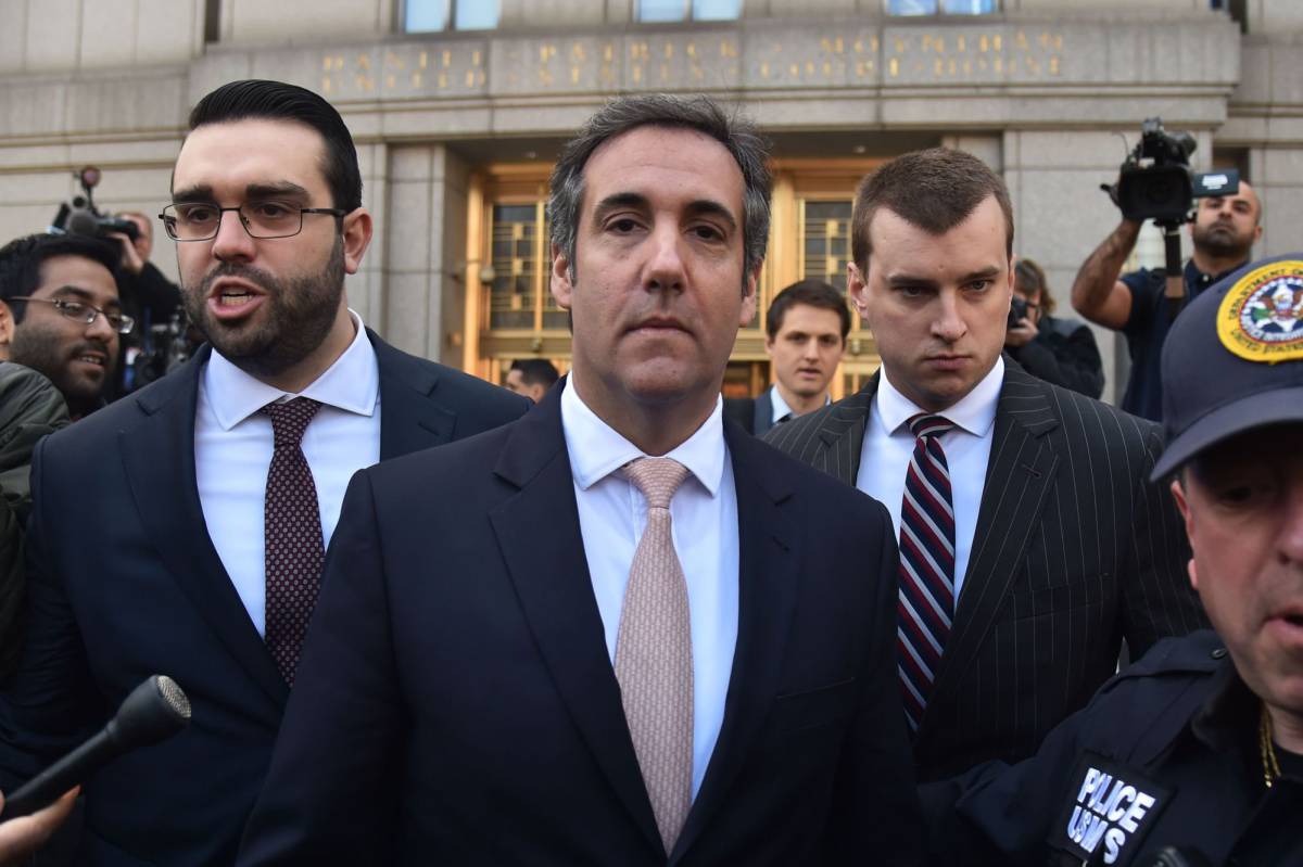 Michael Cohen a las puertas del Tribunal federal en Nueva York