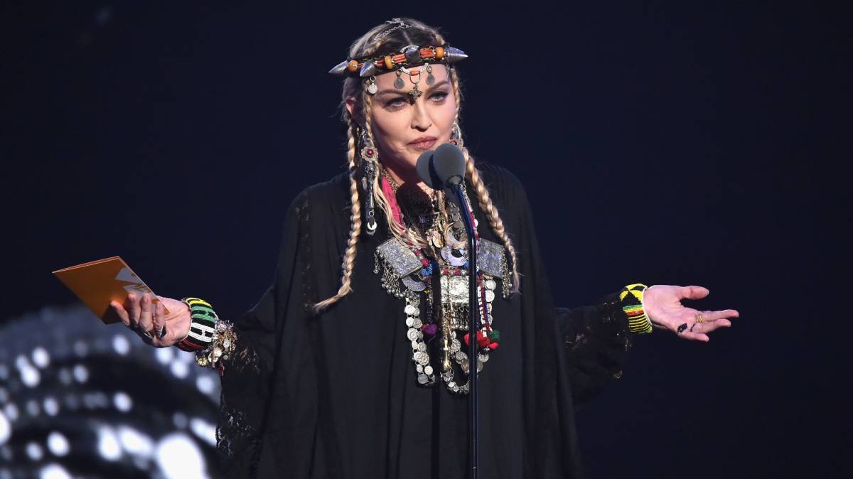 Madonna, en la ceremonia de los MTV.