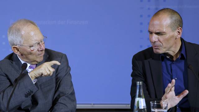 Schäuble y Varufakis, en 2015.