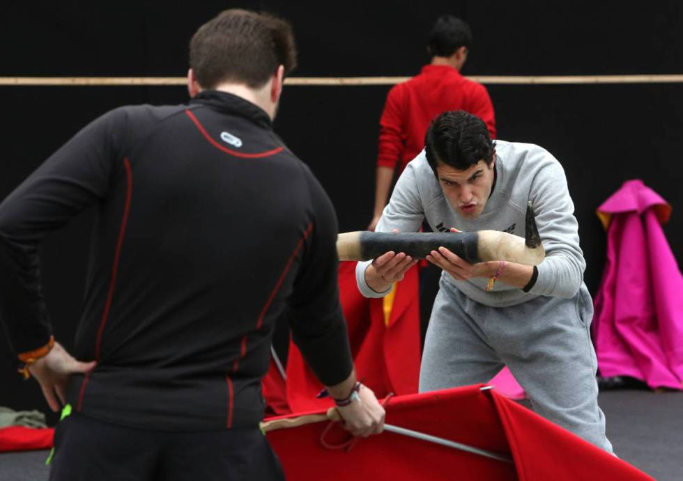 Students at the bullfighting school in Las Ventas.