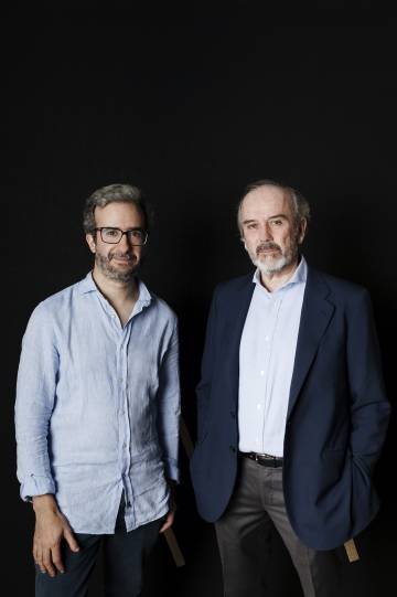 Los galeristas Pedro Maisterra (izquierda) e Íñigo Navarro.