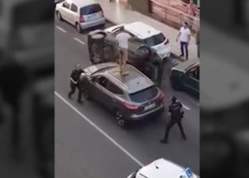 El final de película de una persecución policial en Lanzarote tras volcar un coche