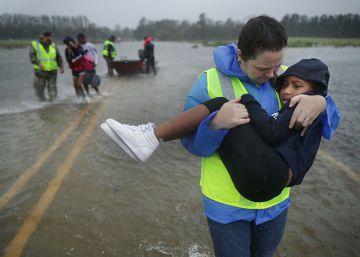 Las imágenes del huracán Florence en EE UU