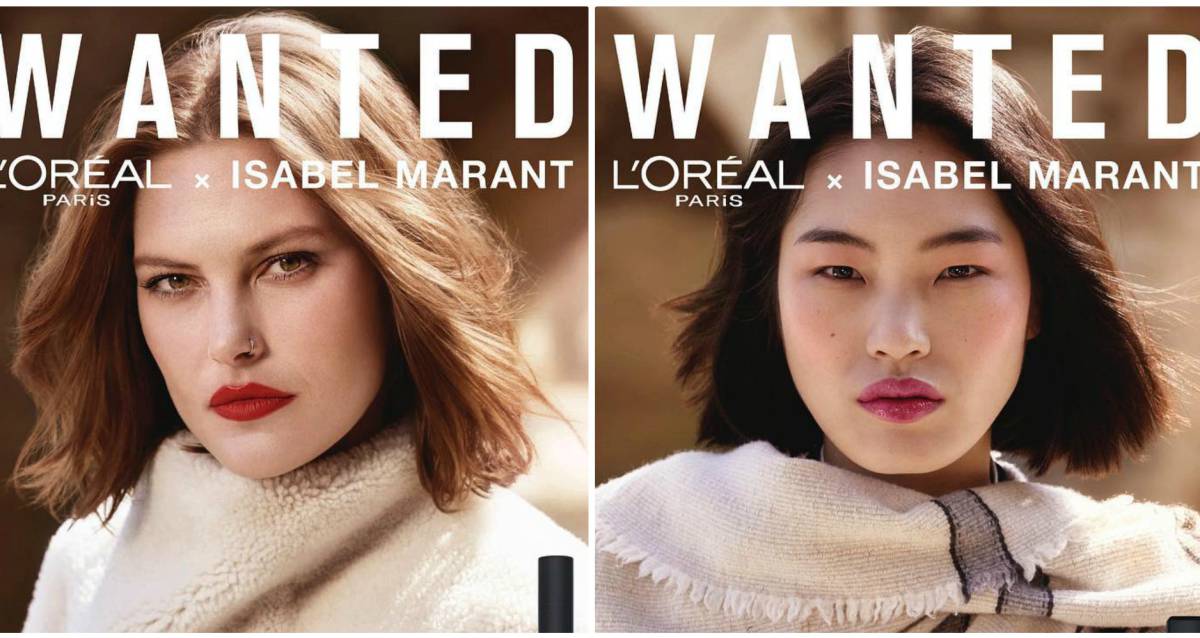 Publicidades de la línea de maquillaje de Isabel Marant para L'Oreal.