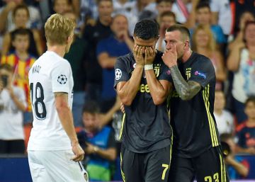 La expulsión de Cristiano Ronaldo, en imágenes