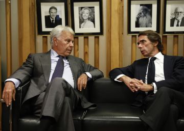 Encuentro entre Felipe González y José María Aznar