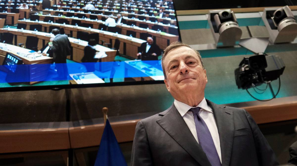 Mario Draghi, en el Parlamento Europeo.