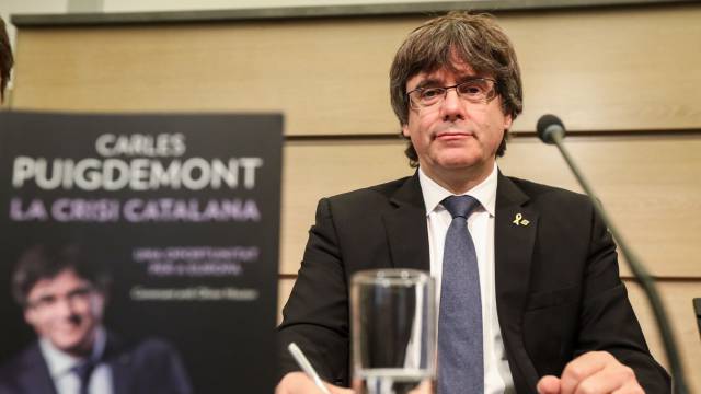 Carles Puigdemont, en la presentación de su libro.