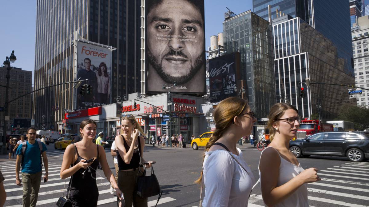 Valla publicitaria de Nike en Manhattan.