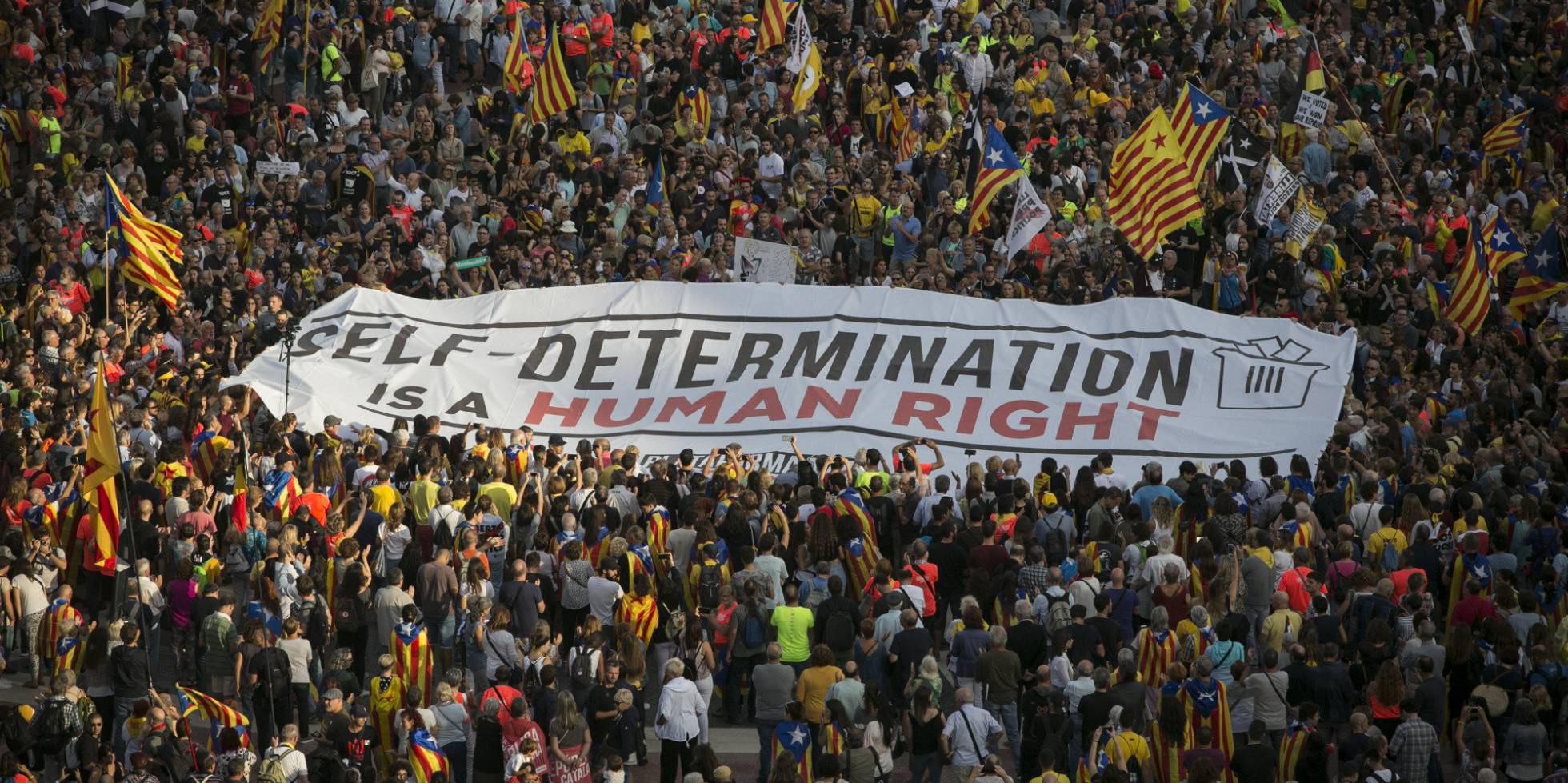 Vista de la plaza de Cataluña momentos antes del inicio de la manifestación.