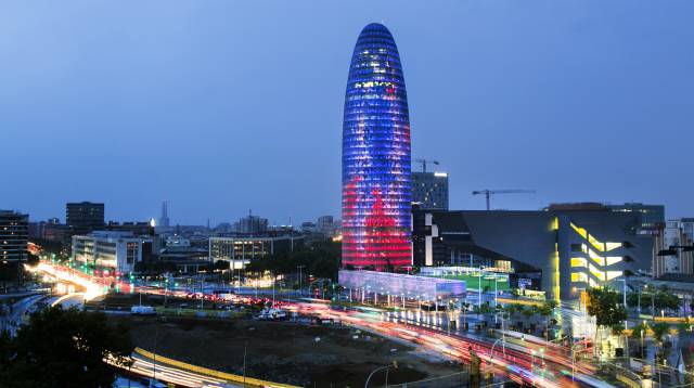 Torre Agbar de Barcelona.