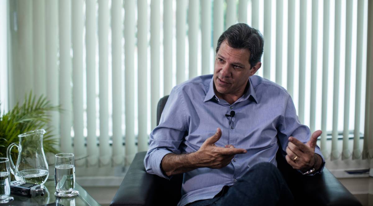 Fernando Haddad, durante la entrevista con EL PAÍS.