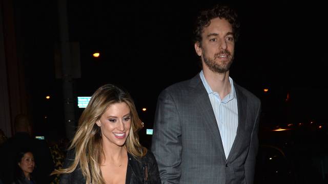 Pau Gasol y Catherine McDonnell, en 2018.