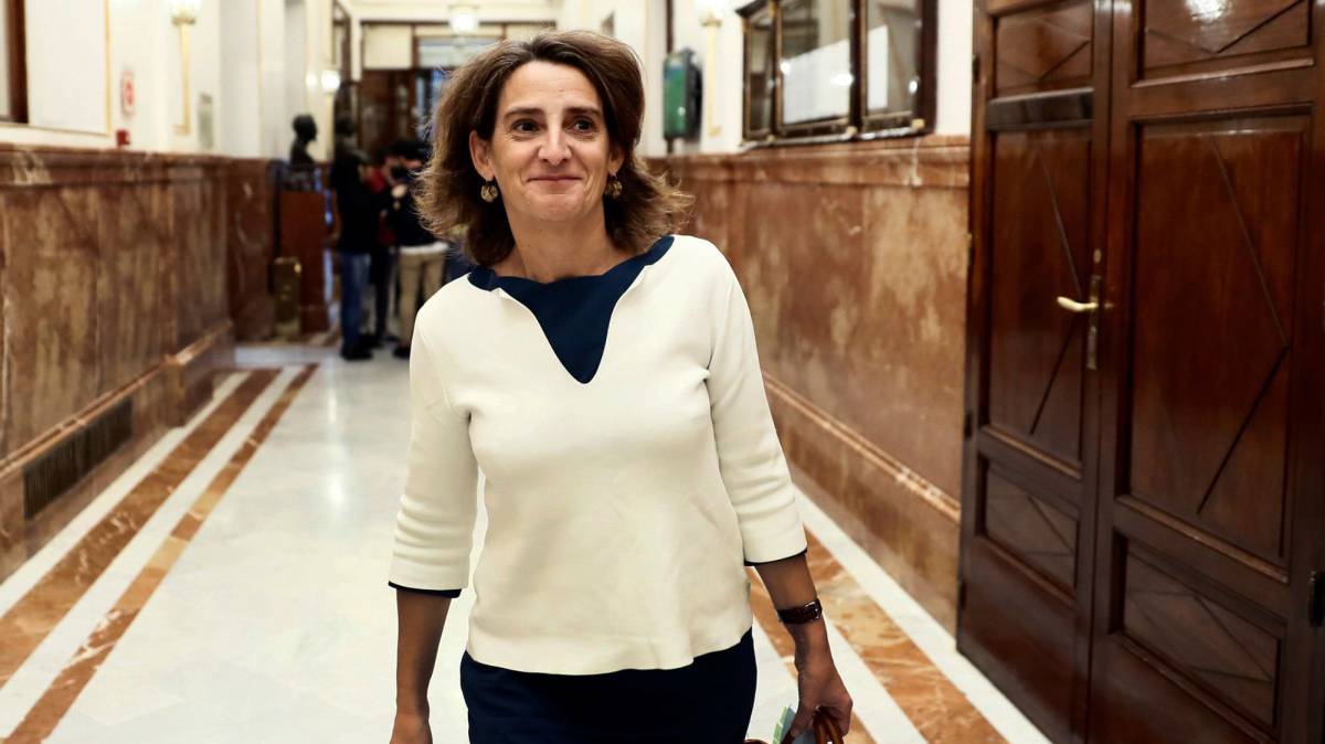 Teresa Ribera, en el Congreso de los Diputados.