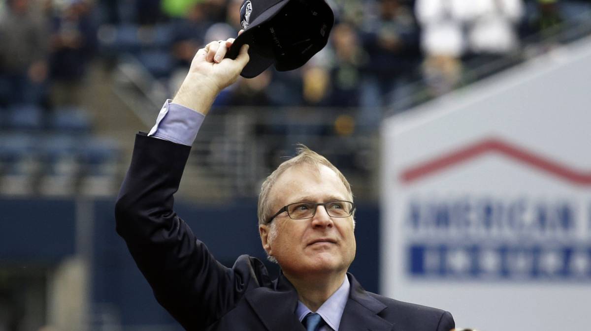 Paul Allen, en un partido de los Seattle Seahawks.