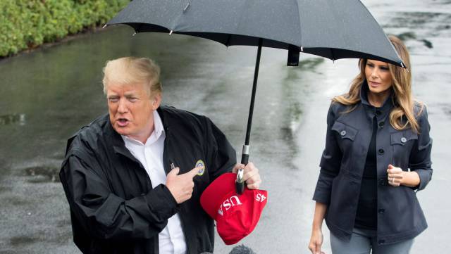 Los Trump en Washington, este lunes.