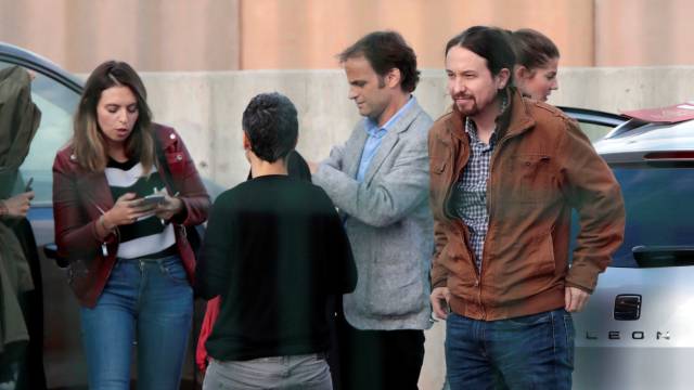 Iglesias, a su llegada a Lledoners.