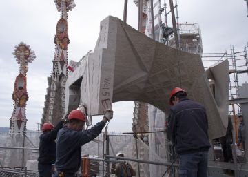 Así son las obras de la Sagrada Familia como si trabajases dentro
