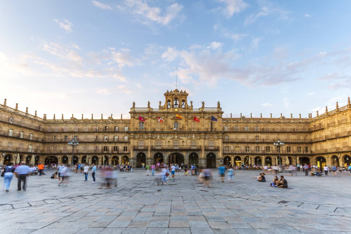 The Plaza Mayor in Salamanca.