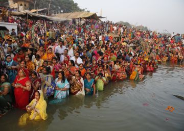 O festival hindu 'Chhath Puja', em imagens