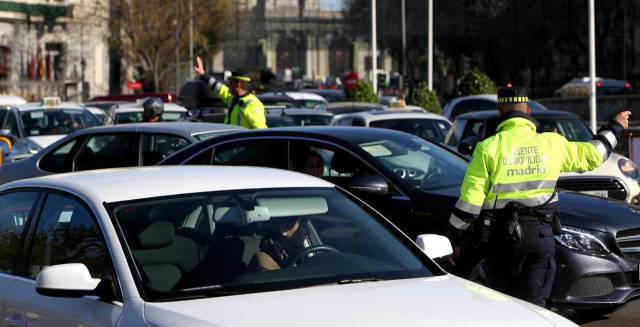 Traffic police in central Madrid.