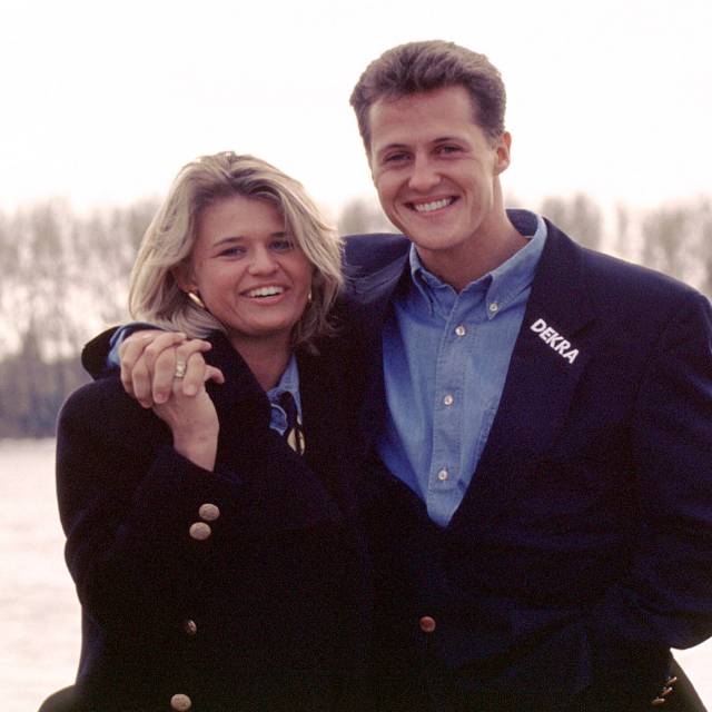 Michael Schumacher, junto a su esposa Corinna, en Alemania.