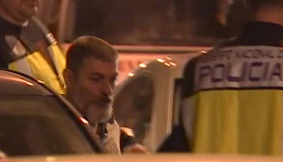 César Román, tras ser detenido.