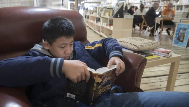 Hao Yu, de 12 años, en Barcelona.