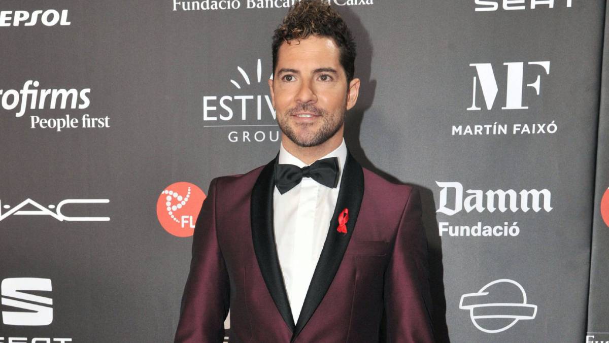 David Bisbal en la gala de People on Red, en Barcelona, el lunes.