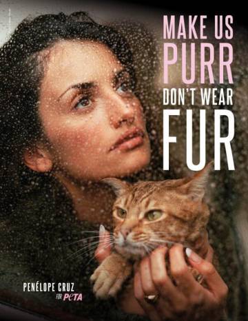 Penélope Cruz, en la campaña para PETA.