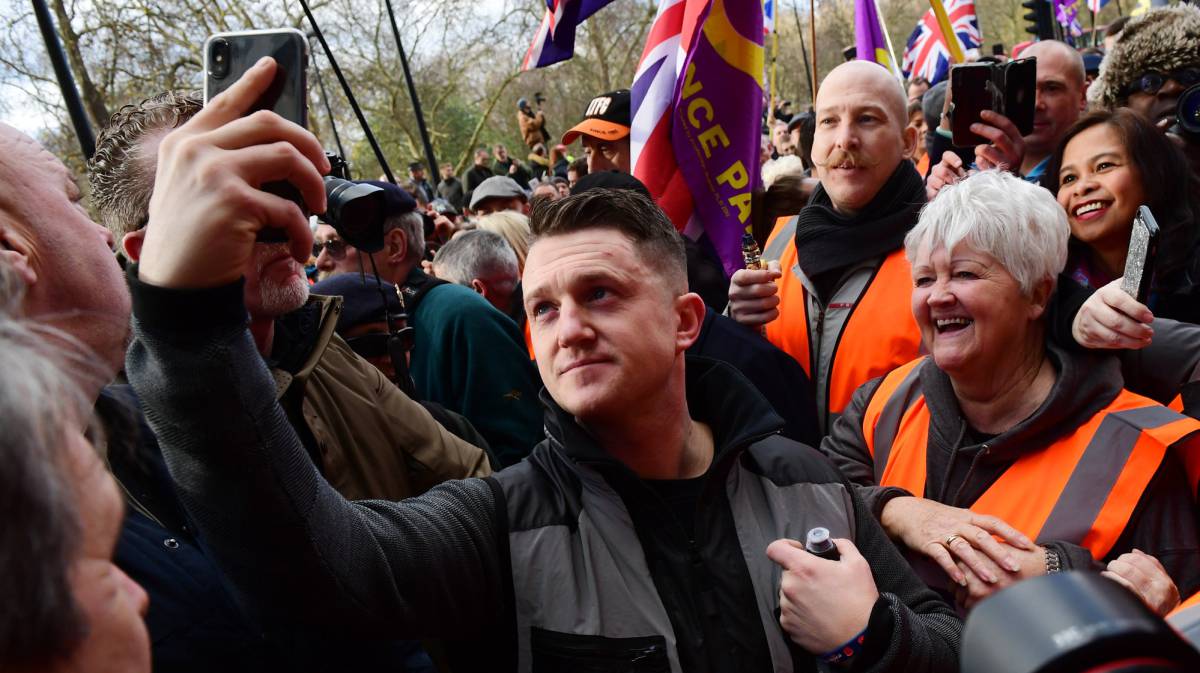 El líder ultraderechista Tommy Robinson.