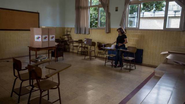 Un colegio electoral durante la jornada.
