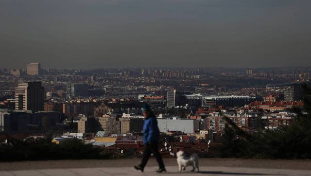 'Boina' de contaminación sobre Madrid.