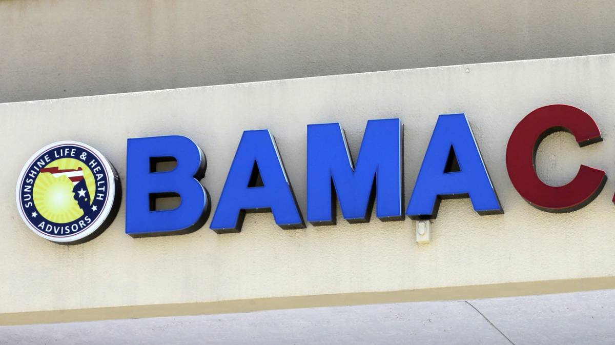 Letrero de Obamacare en Florida.