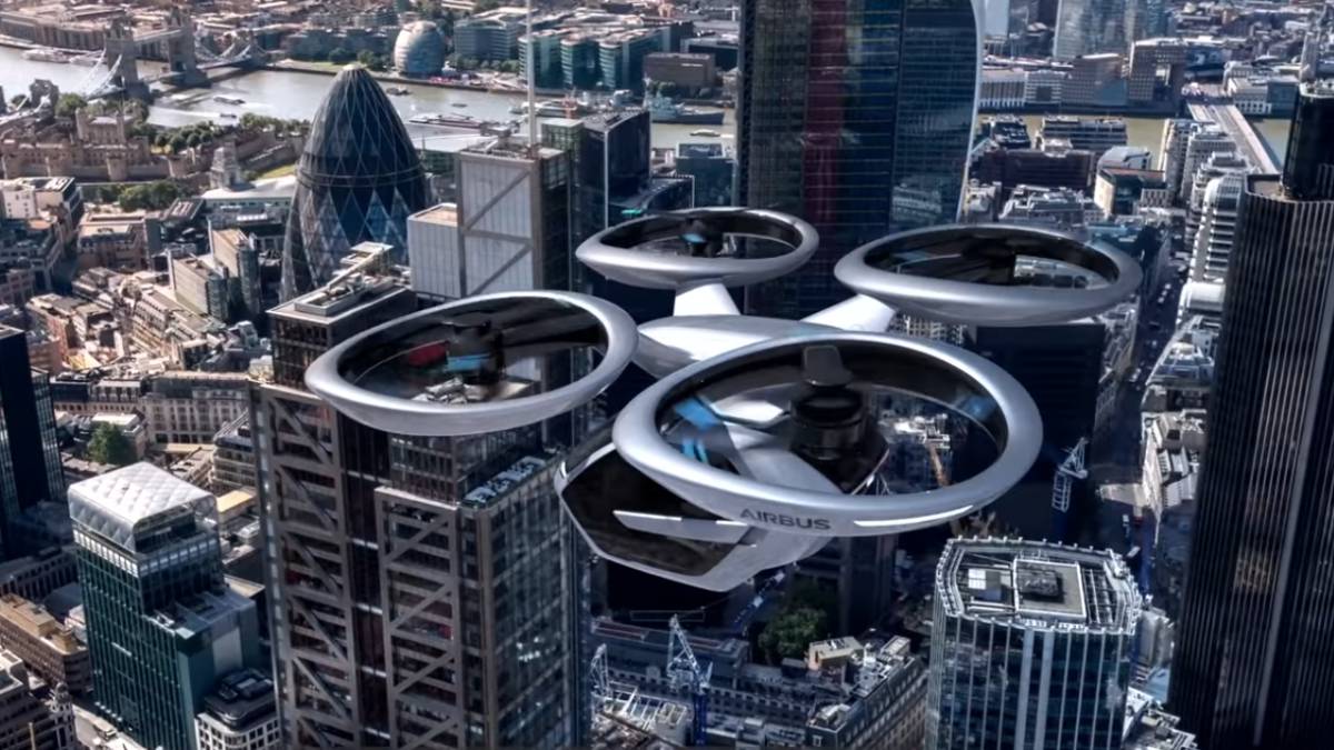 Recreación del dron de Audi sobre Londres.