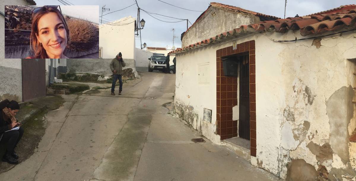 En primer plano, la casa del arrestado y, al fondo, la vivienda de Laura Luelmo.