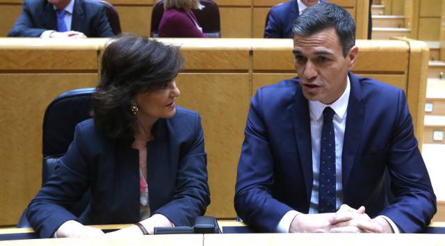 Calvo y Sánchez, en el Senado.