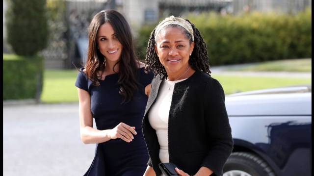 Meghan Markle y Doria Ragland, el 18 de mayo en Windsor.