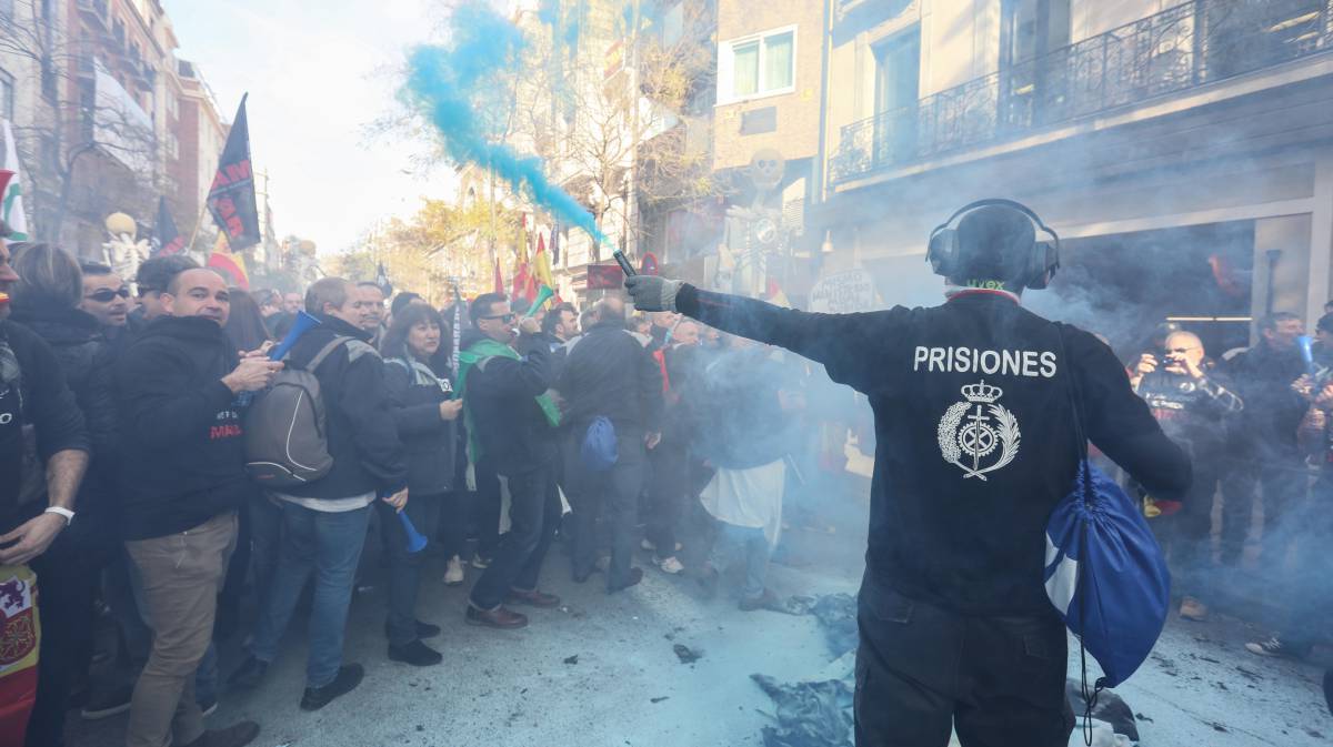 Manifestación de funcionarios de la semana pasada.
