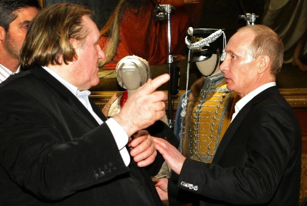Gerard Depardieu y Vladimir Putin, en San Petersburgo en diciembre de 2012.