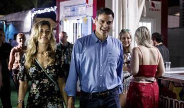 Pedro Sánchez and his wife Begoña Gómez at the FIB festival.