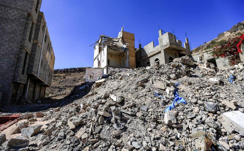 Ruinas de un edificio Saná (Yemen).