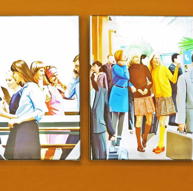 Ilustraciones de Inés Maestre en la exposición 'Fina Estampa'.