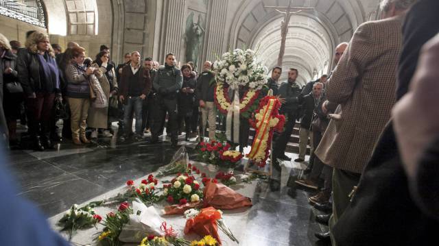 La tumba de Franco en el Valle de los Caídos.