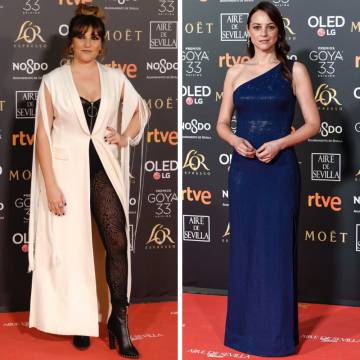 Rozalén y Leonor Watling, en la gala de los Goya 2019.