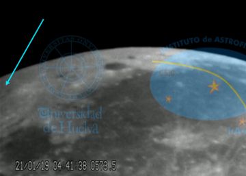 Un telescopio graba el impacto de una roca contra la luna durante un eclipse lunar