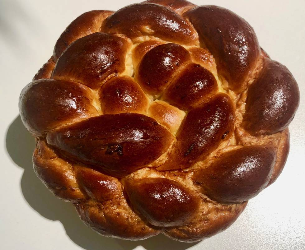 TRENZA DE BRIOCHE DEL PANADERO MADRILEÑO DARÍO MARCOS (PANADARÍO), INSPIRADA EN LA RECETA DE JEFFREY HAMELMAN QUIEN LAS ELABORABA EN ALEMANIA PARA EL SABBATH CAPEL